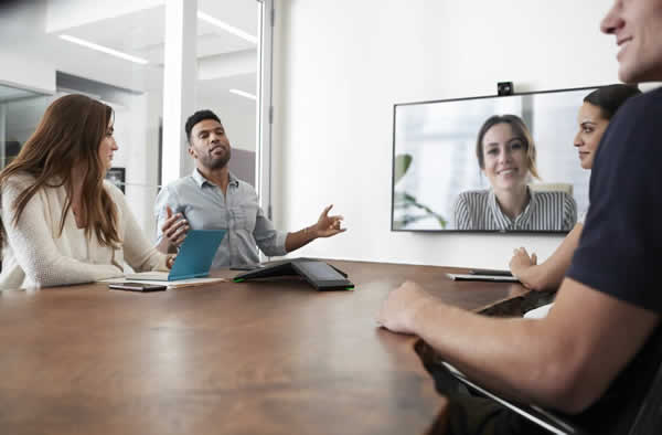 poly trio sound in meeting room