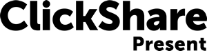 clickshare present logo in black