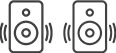 2 x W speakers icon